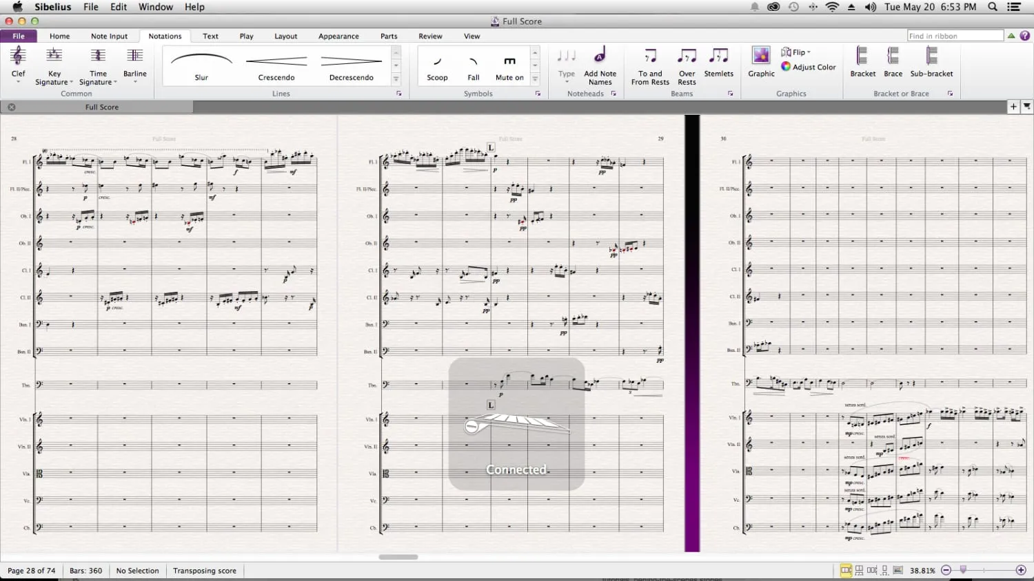 The Ribbon in Sibelius
