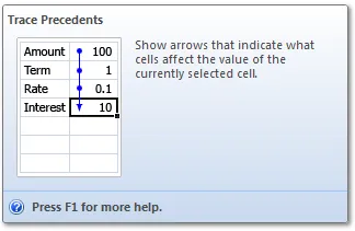 A large visual tooltip with a picture included in it